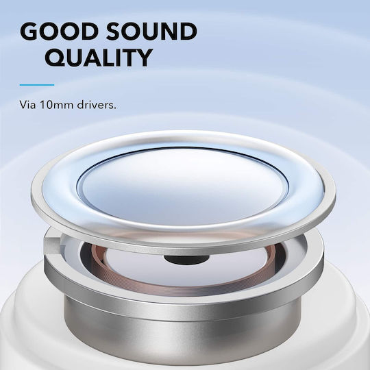 Soundcore by Anker Life Note 3i In-ear Bluetooth Handsfree Earphones with Charging Case White view 3