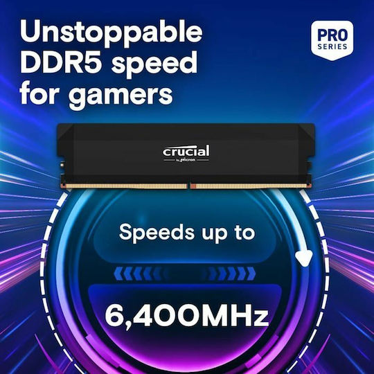 Crucial Pro DDR5 32GB RAM with 2x16GB Modules and Speed 6400 for Desktop CP2K16G64C38U5B view 5