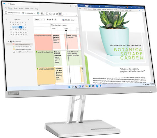Lenovo L24e-40 VA Monitor 23.8" FHD 1920x1080 with Response Time 6ms GTG view 2