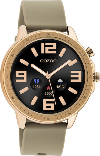 Oozoo Q00302 45mm Smartwatch with Heart Rate Monitor (Rose Gold) view 5