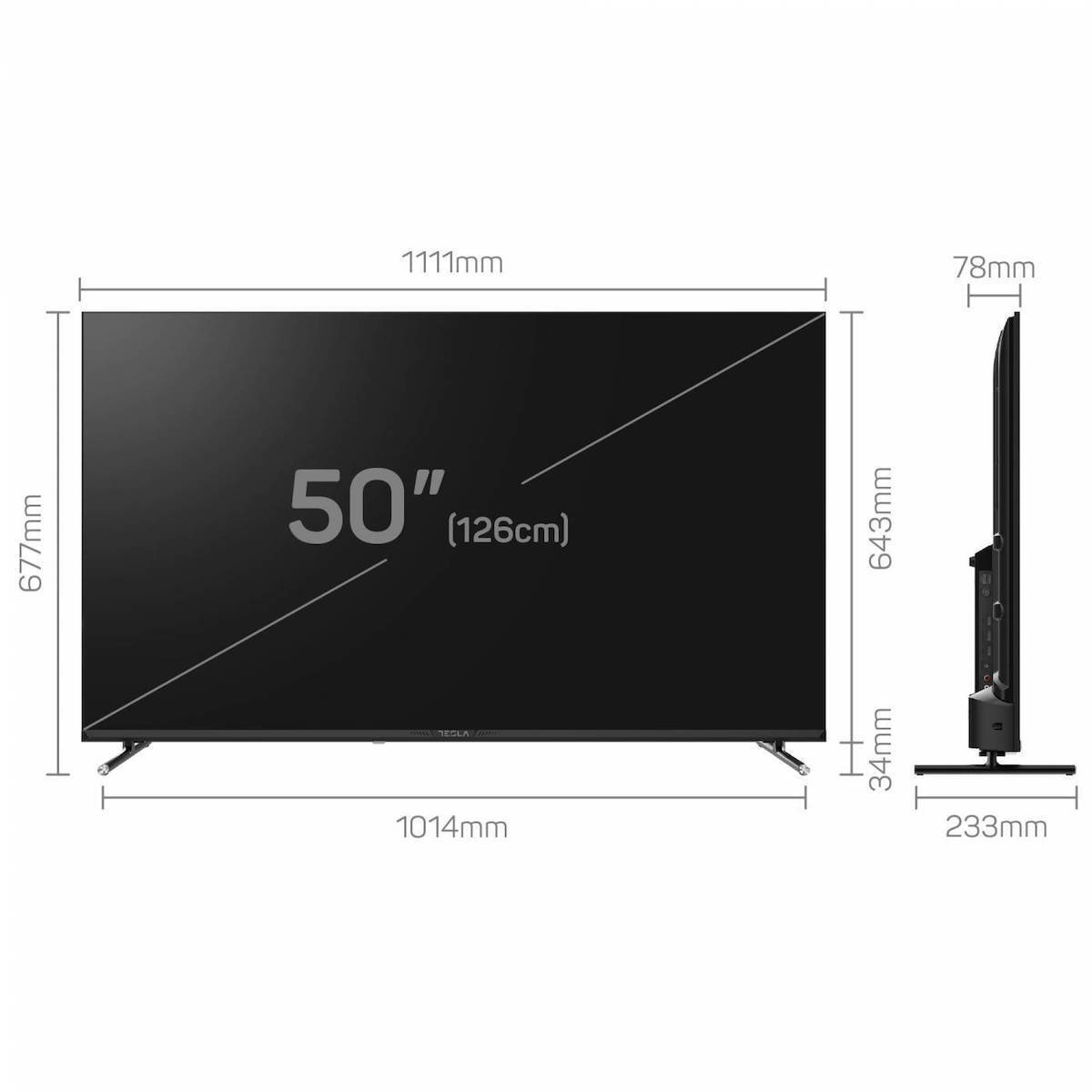 Tesla Smart Television 50" 4K UHD LED 50E655BUW HDR (2025) view 4