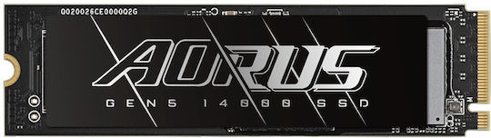 Gigabyte AORUS Gen5 14000 SSD 1TB M.2 Type with PCI Express 5.0 Connection and AG514K1TB Heatsink view 3