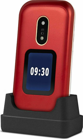 Doro 6060 Single SIM Mobile with Large Buttons Red view 6