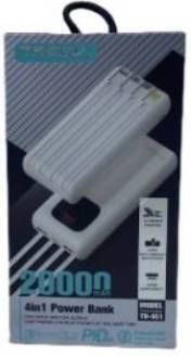 Treqa TR-951 Power Bank 20000mAh with 2 USB-A Ports White