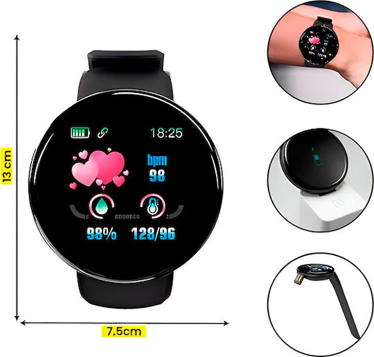 WATCHLITE Smartwatch with Heart Rate Monitor (Black) view 6