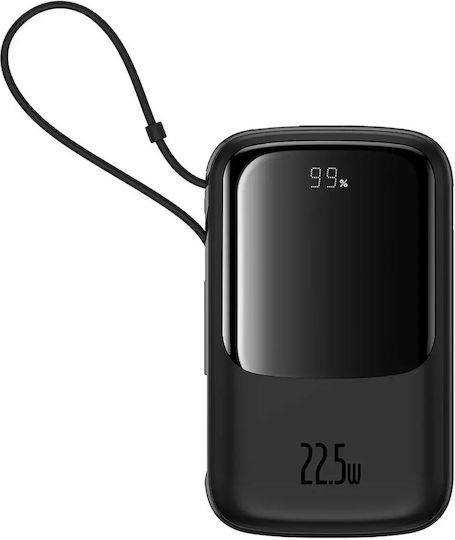 Baseus Qpow Pro+ Power Bank 10000mAh 22.5W with USB-A Port and USB-C Port Power Delivery Black Ansicht 2