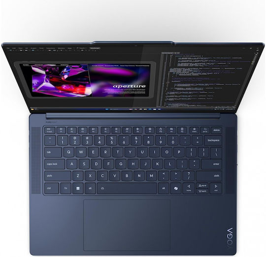 Lenovo Yoga Slim 7 14Q8X9 14.5" OLED Touchscreen (Snapdragon-X Elite X1E-78-100/16GB/512GB SSD/W11 Home) Cosmic Blue (International English Keyboard) view 2