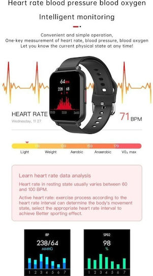 T55 Smartwatch with Heart Rate Monitor (Pink) view 7