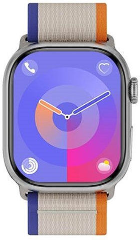 NO.1 Watch 9 with Heart Rate Monitor (Black Case / Black Silicone Strap) view 1