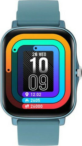 Lemfo Y20 44mm Smartwatch with Heart Rate Monitor (Blue) view 3