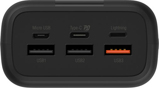 Silicon Power QX55 Power Bank 30000mAh 22.5W with 3 USB-A Ports and USB-C Port Power Delivery / Quick Charge 3.0 Black vue 9