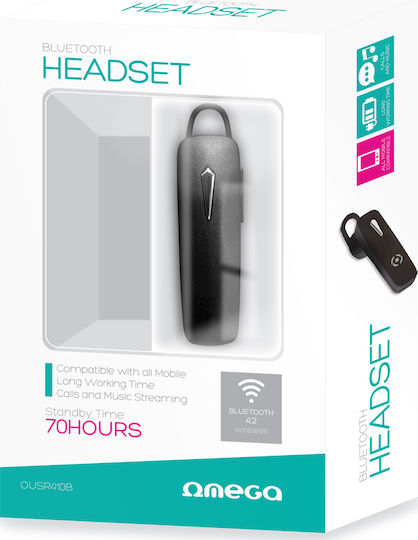 Omega OUSR410B Earbud Bluetooth Handsfree Earphone Black view 3