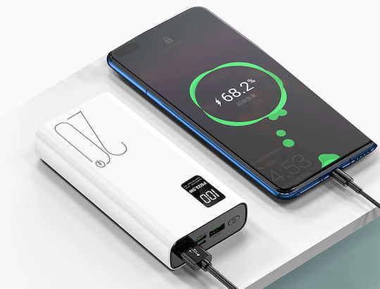 Power Bank 20000mAh with 2 USB-A Ports and USB-C Port White vue 2