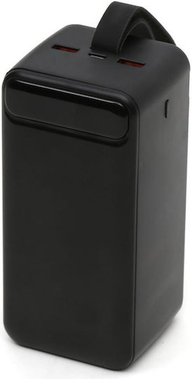 Platinet Power Bank 50000mAh 20W with 2 USB-A Ports and USB-C Port Power Delivery / Quick Charge 3.0 Black