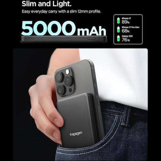 Spigen MagSafe Power Bank 5000mAh 22.5W with USB-C Port Black view 4