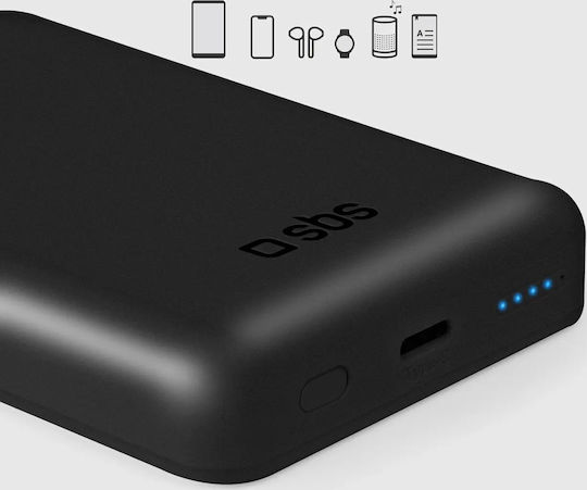 SBS MagSafe Power Bank 5000mAh 5W with USB-C Port Black view 3