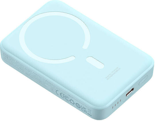 Baseus Magnetic Mini MagSafe Power Bank 10000mAh 30W with USB-C Port Light Blue view 4