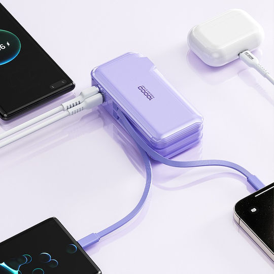 WK WP-46 Power Bank 10000mAh 22.5W with USB-A Port and USB-C Port Beige vue 6