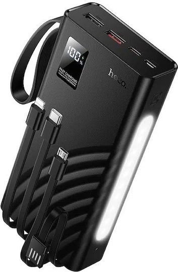 Hoco J155 Power Bank 20000mAh 22.5W with 2 USB-A Ports and USB-C Port Black vue 2