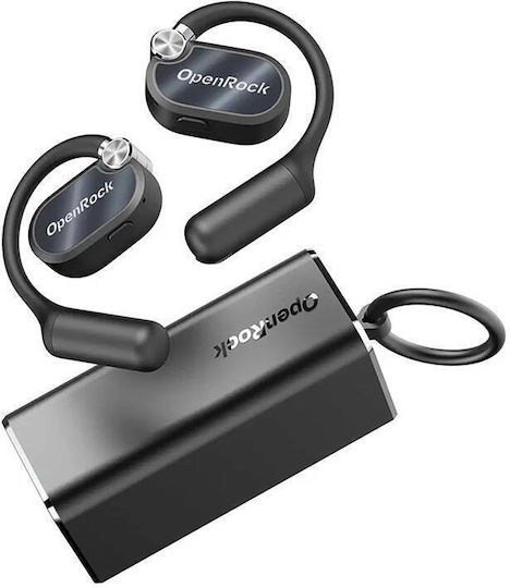OneOdio OpenRock X Open Ear Bluetooth Handsfree Earphones with Sweat Resistance and Charging Case Black