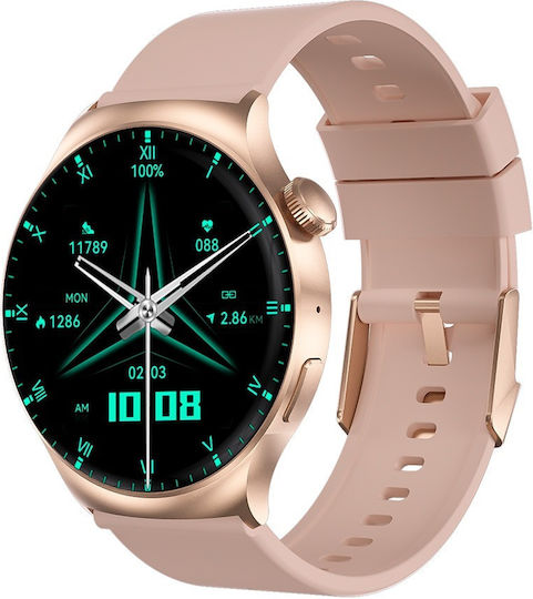 NO.1 DT4 Mate 45mm Smartwatch with Heart Rate Monitor (Pink) view 2