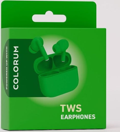 Colorum In-ear Bluetooth Handsfree Earphones with Charging Case Green view 3