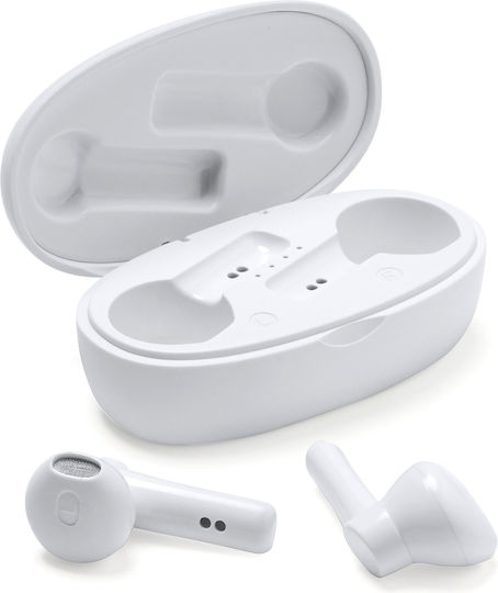 VALDI Earbud Bluetooth Handsfree Earphones with Charging Case White view 1