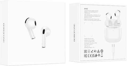 Borofone BW83 Earbud Bluetooth Handsfree Earphones with Charging Case White view 7