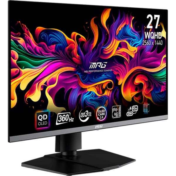 MSI 271QRXDE QD-OLED Gaming Monitor 26.5" QHD 2560x1440 360Hz with Response Time 0.03ms GTG