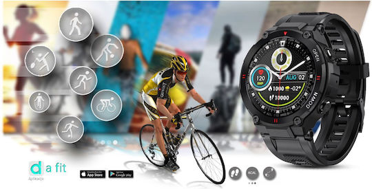 Giewont 430-1 Smartwatch with Heart Rate Monitor (Black) view 5