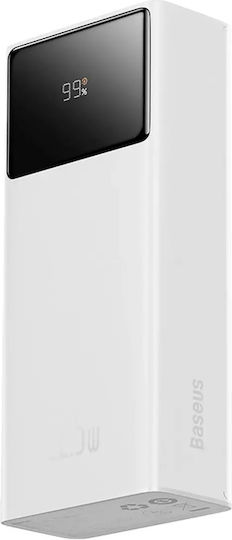 Baseus EnerFill FP41 Power Bank 30000mAh 22.5W with 2 USB-A Ports and USB-C Port White