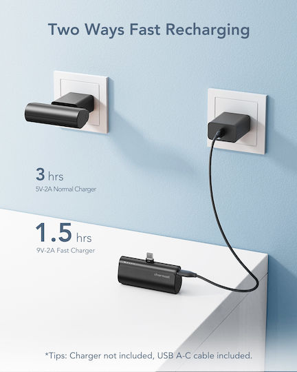 Charmast W0556 Type-C Power Bank 5000mAh 20W Black view 8