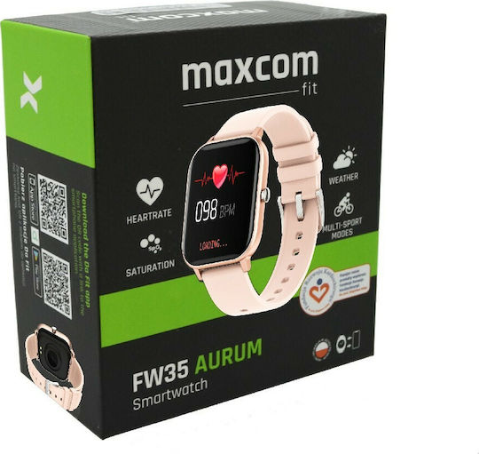 MaxCom FW35 Aurum Smartwatch with Heart Rate Monitor (Gold) vue 4