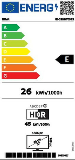 Nilait Smart Television 32" HD Ready LED 32HB7001S HDR (2023) view 4