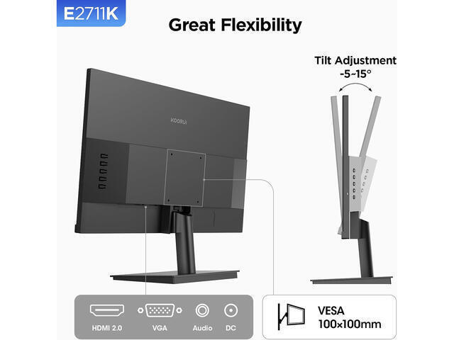Koorui E2711K IPS HDR Gaming Monitor 27" FHD 1920x1080 144Hz with Response Time 5ms GTG view 4