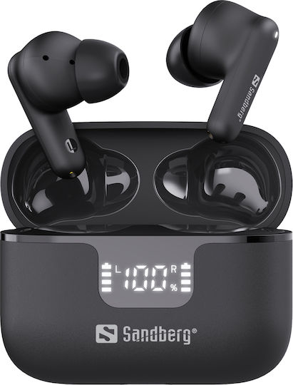 Sandberg ANC+ENC In-ear Bluetooth Handsfree Earphones with Charging Case Black view 1