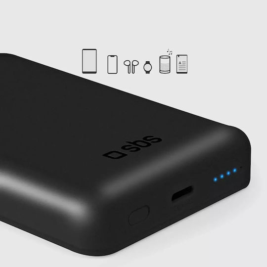 SBS MagSafe Power Bank 5000mAh 5W with USB-C Port Black view 7