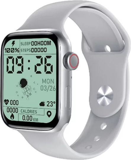 HW22 44mm Smartwatch with Heart Rate Monitor (Silver)