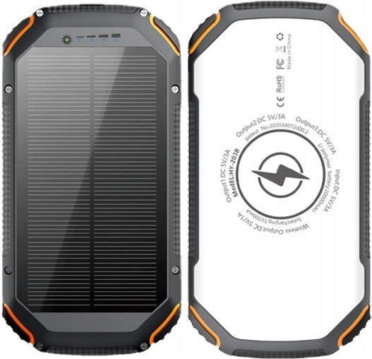 Solar Power Bank 20000mAh 22.5W Black view 2