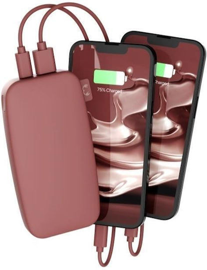 Fresh 'n Rebel Power Bank 12000mAh 20W with USB-A Port and USB-C Port Power Delivery Safari Red view 2