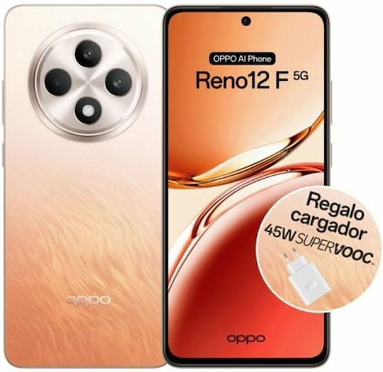 Oppo Reno12 F 5G Dual SIM (8GB/256GB) Amber Orange vue 3