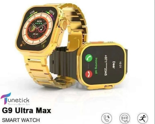 G9 Ultra Pro Smartwatch with Heart Rate Monitor (Gold) view 5