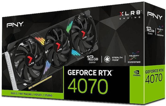 PNY GeForce RTX 4070 12GB GDDR6X Gaming Verto Epic-X RGB Graphics Card view 5