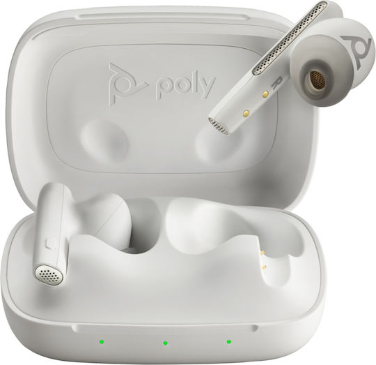 Poly Voyager Free 60 UC + BT700 USB-A Adapter + Basic Charge Case In-ear Bluetooth Handsfree Earphones with Charging Case White Sand view 1