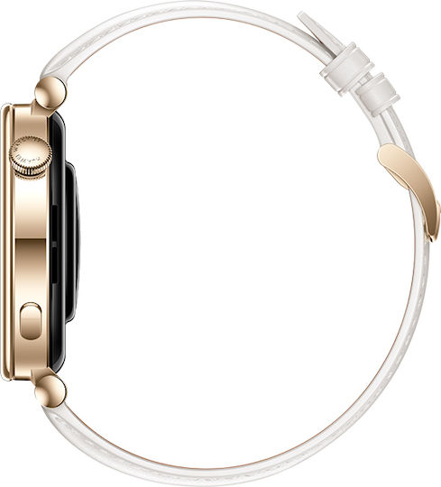 Huawei Watch GT 4 Stainless Steel 41mm Waterproof with Heart Rate Monitor (White Leather Strap) view 5