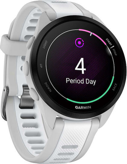 Garmin Forerunner 165 Music 43mm Waterproof Smartwatch with Heart Rate Monitor (Mist Gray/Whitestone) view 4