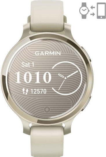 Garmin Lily 2 Aluminium Waterproof Smartwatch with Heart Rate Monitor (Gold/Bone) view 1