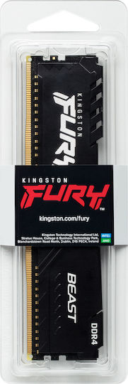 Kingston Fury Beast DDR4 with Module 1x16GB and Speed 3200 for Desktop KF432C16BB1/16 vue 5