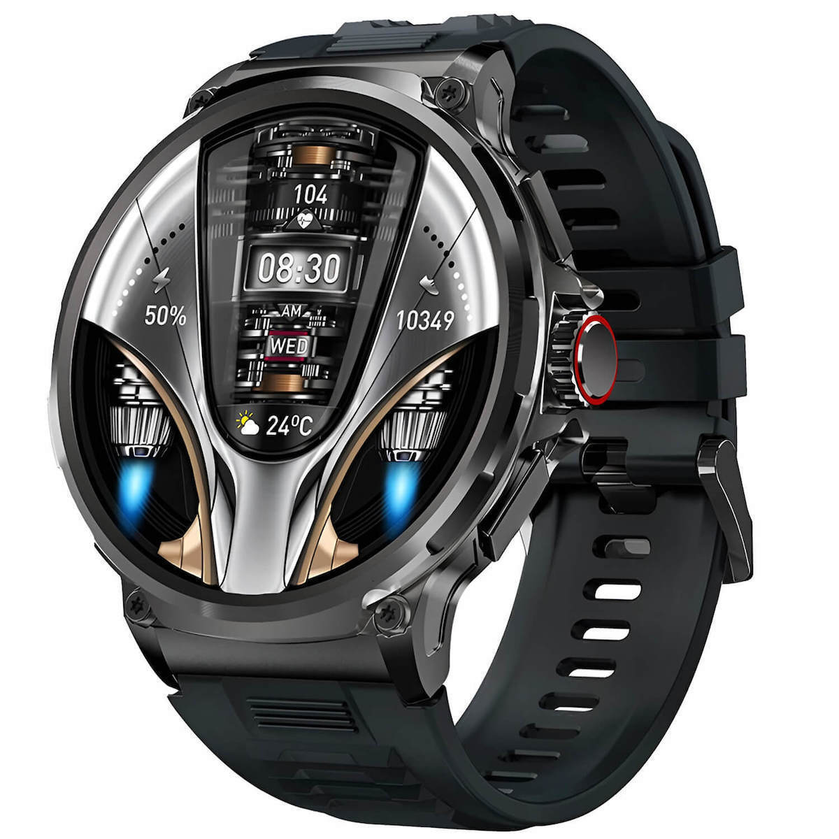Smartwatch Microwear V69 Black Silicone view 1
