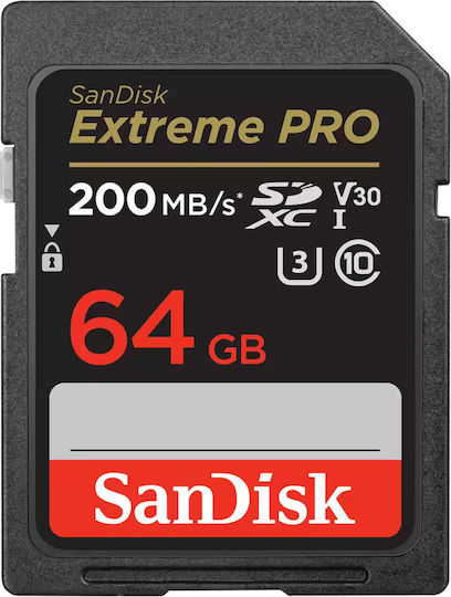 Sandisk Extreme Pro SecureDigital SDXC 64GB Class 10 U3 V30 UHS-I